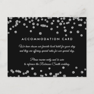 Carte Postale Hébergement Argent Faux Parties scintillant Confet
