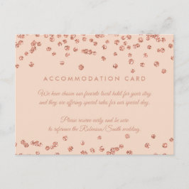 Carte Postale Hébergement Rose Gold Parties scintillant Confetti