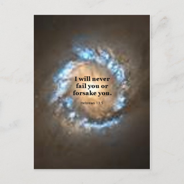 Carte Postale Hébreux 13:5 (Devant)