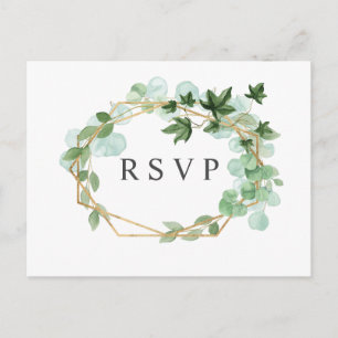 Carte Postale Hedera Ivy Feuille Botanical Wedding RSVP