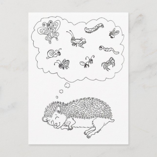 Carte postale Hedgehog Dreams (Devant)