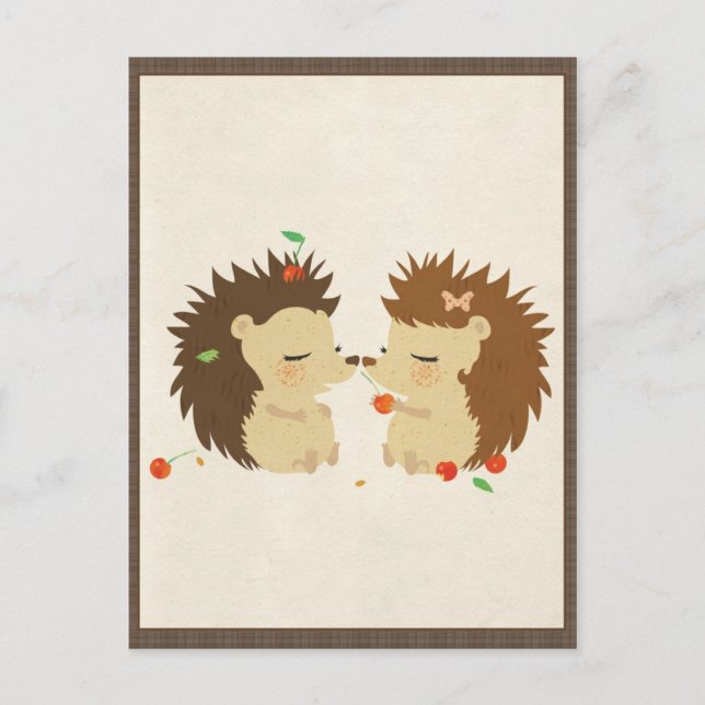 Carte postale Hedgehog Love (Look II) (Devant)