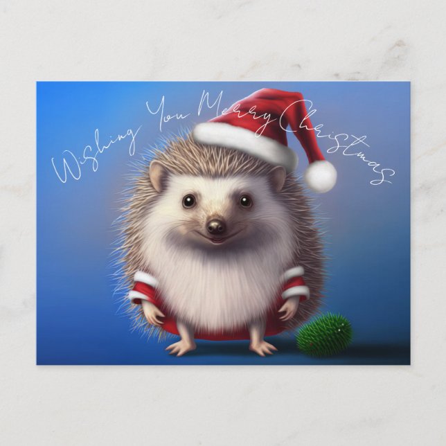 Carte postale Hedgehog Santa Claus (Devant)