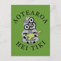 Carte postale Hei Tiki Ukulele Aotearoa