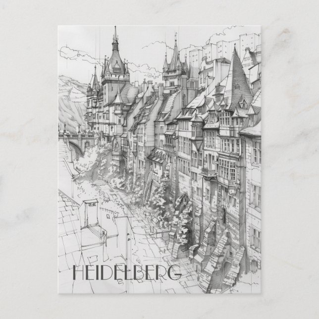 Carte Postale Heidelberg Allemagne Travel (Devant)