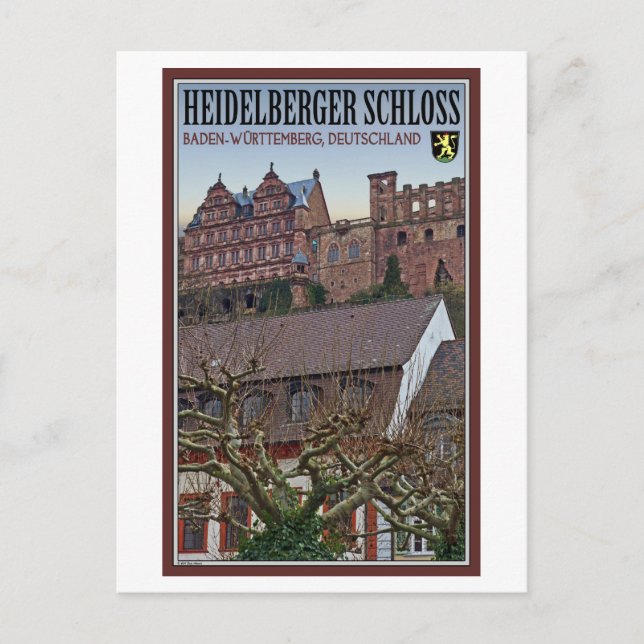 Carte Postale Heidelberg - Château du dessous (Devant)