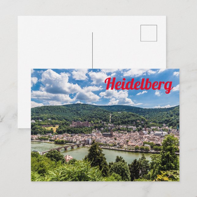 Carte Postale Heidelberg Neckar Panorama Allemagne (Devant / Derrière)