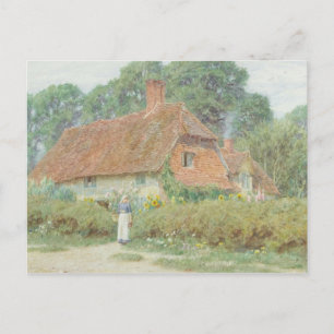 Carte Postale Helen Allingham Par La Porte Du Cottage