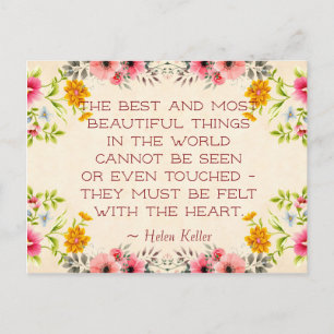 Carte postale Helen Keller Citation