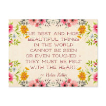 Carte postale Helen Keller Citation