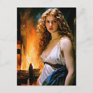Carte Postale "Helen, La beauté d’un spartiate, Le feu de Troy"