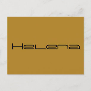 Carte Postale Helena, Caractère noir Orphan, police géométrique