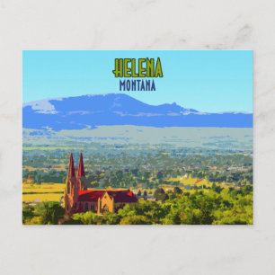 Carte Postale Helena Montana Dormir Montagnes géantes Vintage