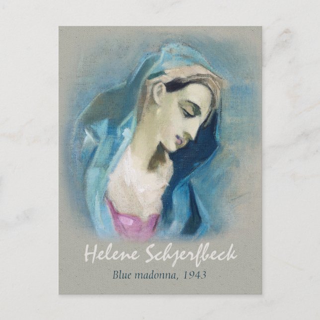 Carte Postale Helene Schjerfbeck Blue Madonna 1943 (Devant)