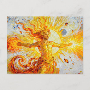 Carte Postale Hélios dieu du Soleil de la mythologie grecque