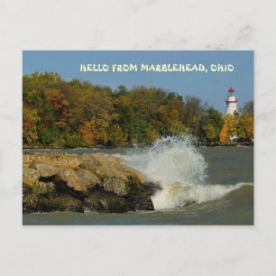 CARTE POSTALE HELLO DE MARBLEHEAD, OHIO