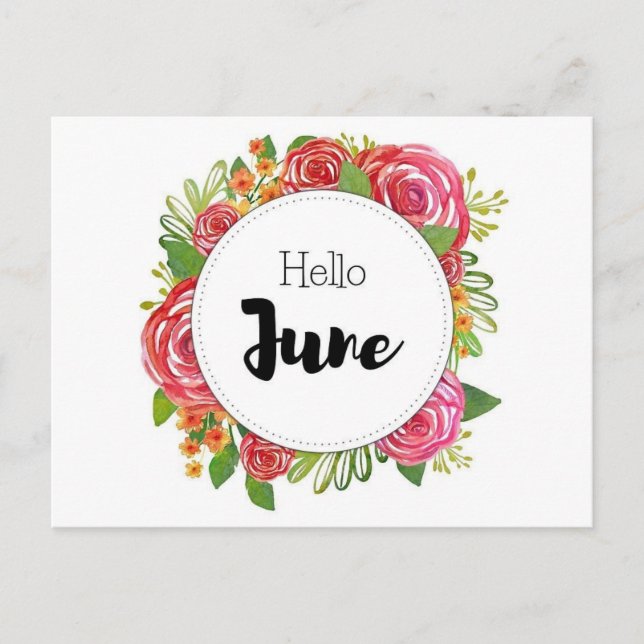 Carte Postale Hello June (Devant)