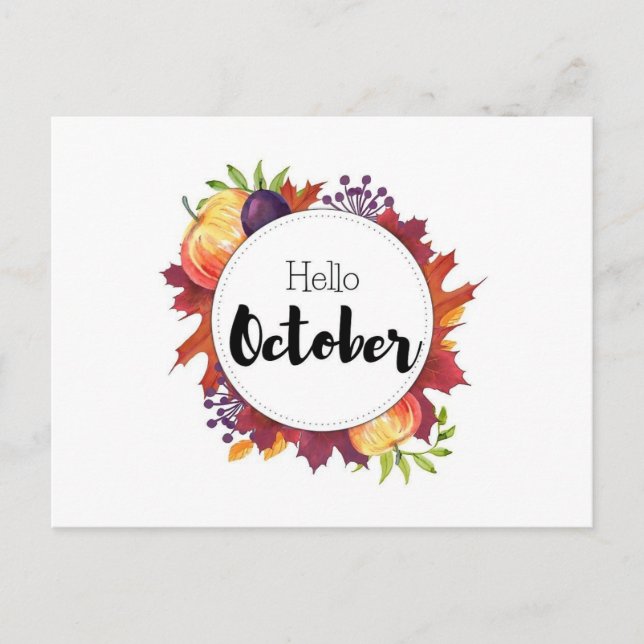 Carte Postale Hello October (Devant)