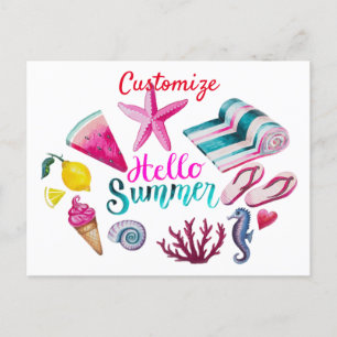 Carte Postale Hello Summer