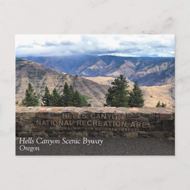 Carte Postale Hells Canyon Pittoresque Byway, OU (Devant)