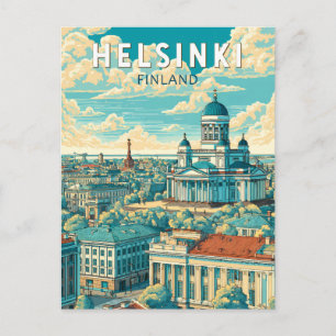 Carte Postale Helsinki Finland Voyage Art Vintage