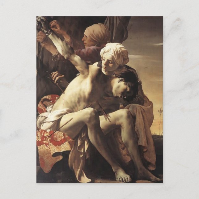 Carte Postale Hendrick Terbrugghen-St. Sebastian Tended par Irèn (Devant)