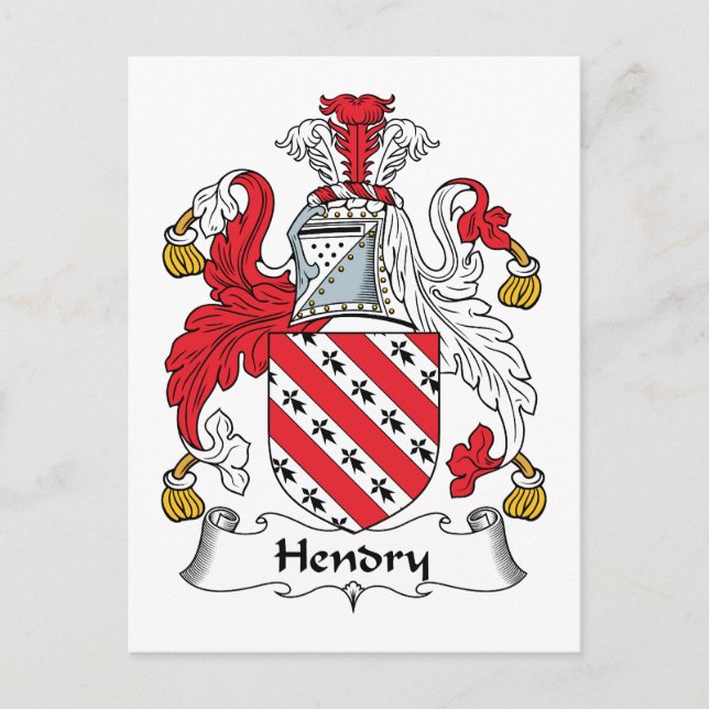 Carte Postale Hendry Family Crest (Devant)