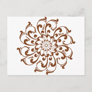 Carte Postale Henna Swirl Mandala