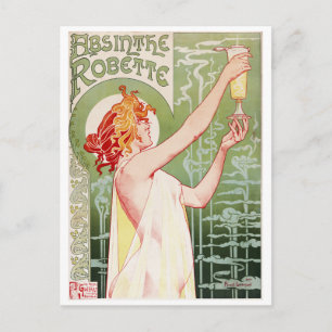 Carte Postale Henri-Privat-Livemont. Absinthe Robette 1896