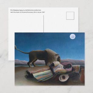 Carte Postale Henri Rousseau - La Bohémienne endormie