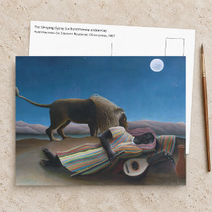 Carte Postale Henri Rousseau - La Bohémienne endormie