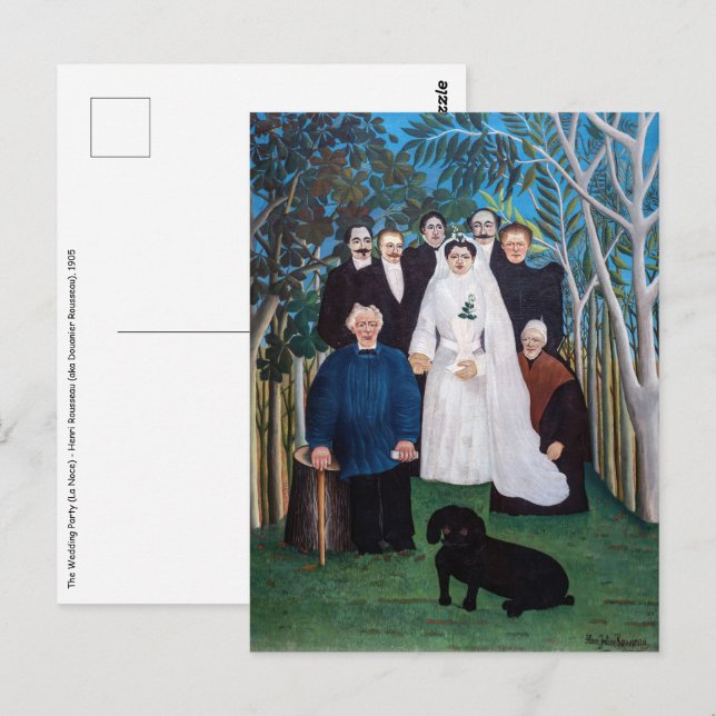 Carte Postale Henri Rousseau - La fête de mariage (Devant / Derrière)