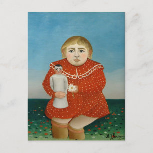 Carte Postale Henri Rousseau - La fille avec une poupée