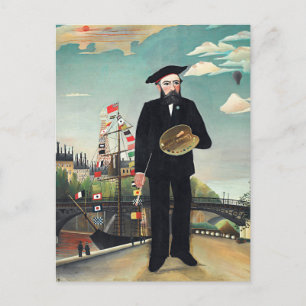 Carte Postale Henri Rousseau - Paysage de mon portrait