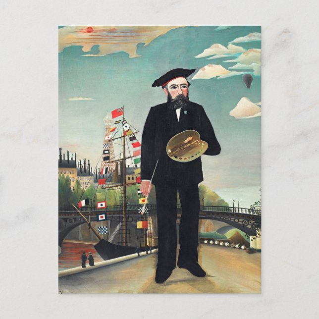 Carte Postale Henri Rousseau - Paysage de mon portrait (Devant)