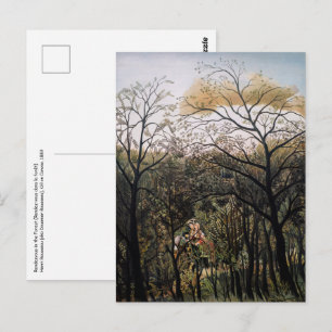 Carte Postale Henri Rousseau - Rendez-vous dans la forêt