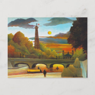 Carte Postale Henri Rousseau Tour Eiffel au coucher du soleil Ca