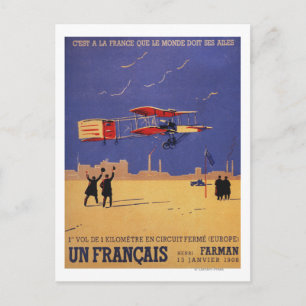 Carte Postale Henry Farman vole à Issy-les-Moulineaux