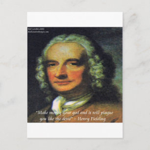 Carte Postale Henry Fielding « Si l'argent est votre dieu » Cita