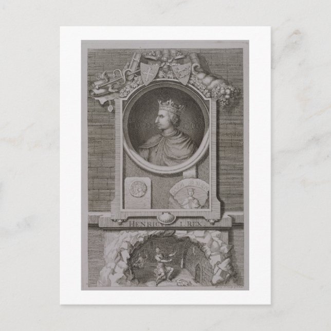 Carte Postale Henry I (1068-1135) Roi d'Angleterre de 1100, eng (Devant)