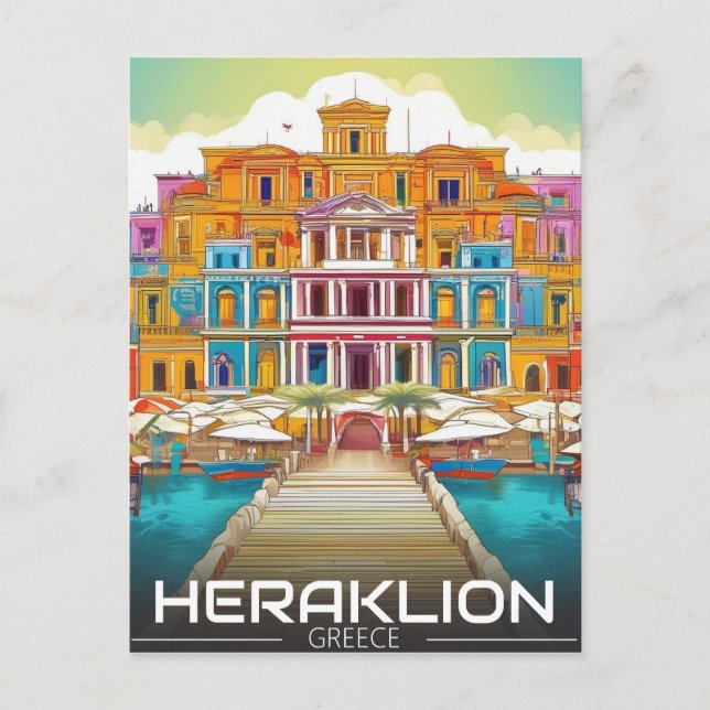 Carte Postale Héraklion, Iraklio. vocation grèce (Devant)