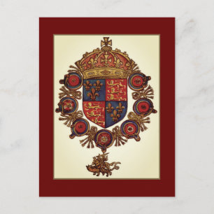 Carte Postale Heraldry avec couronne
