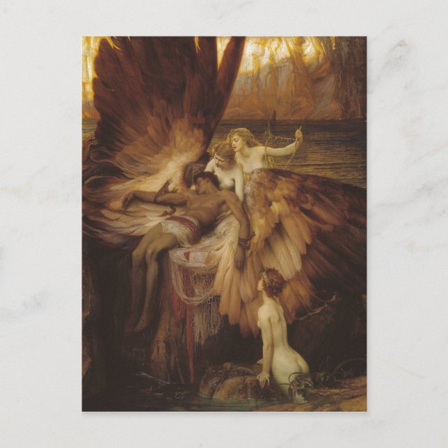 Carte Postale Herbert Draper - La complainte D'Icarus (Devant)