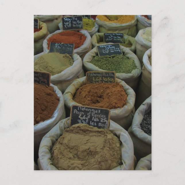 Carte Postale Herbes et épices (Devant)