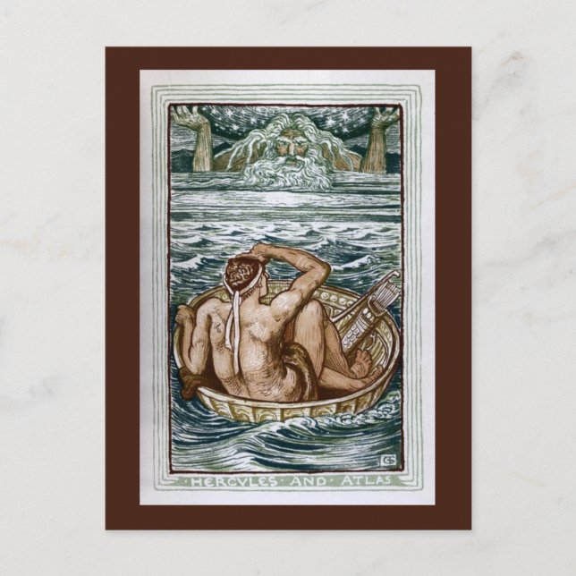 Carte Postale Hercules et Atlas (Devant)
