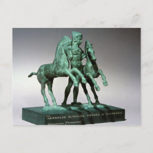 Carte Postale Hercules souillant les chevaux de Diomedes,