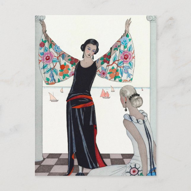 Carte Postale Here Are My Wings - George Barbier (Devant)