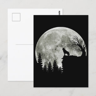 Carte Postale Hérky Stand Sur La Montagne Éffrayante Lune D'Hall