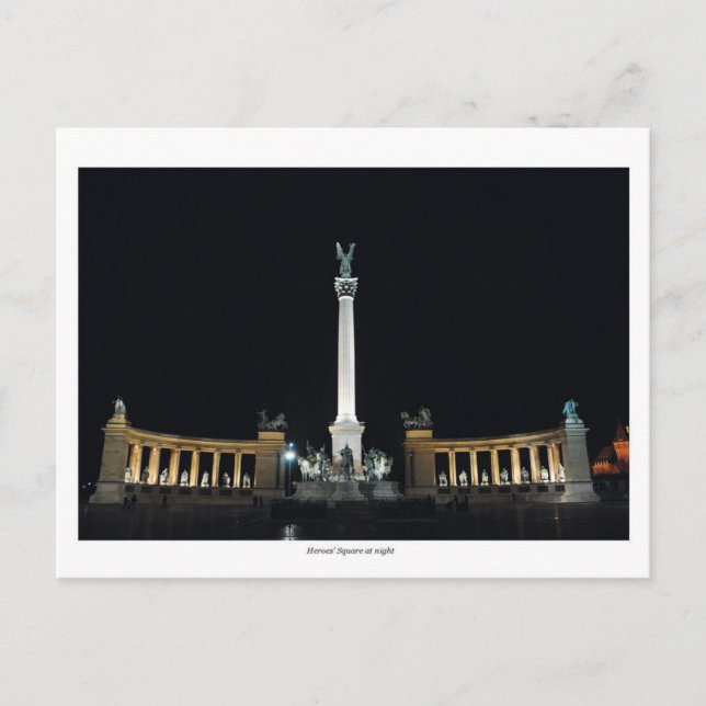 Carte Postale Héros Carré la nuit (Devant)