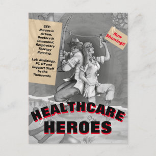 Carte Postale HEROS DE TRAVAILLEURS DE SANTÉ par Slipperywindow